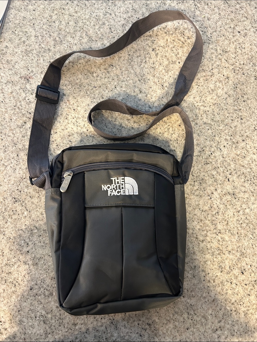 The North Face Black and Gray Crossbody Bag